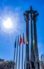 Three Crosses Monument, Solidarity Square, Gdansk, Poland. Solidarity Strike led to Polish freedom. Art Print